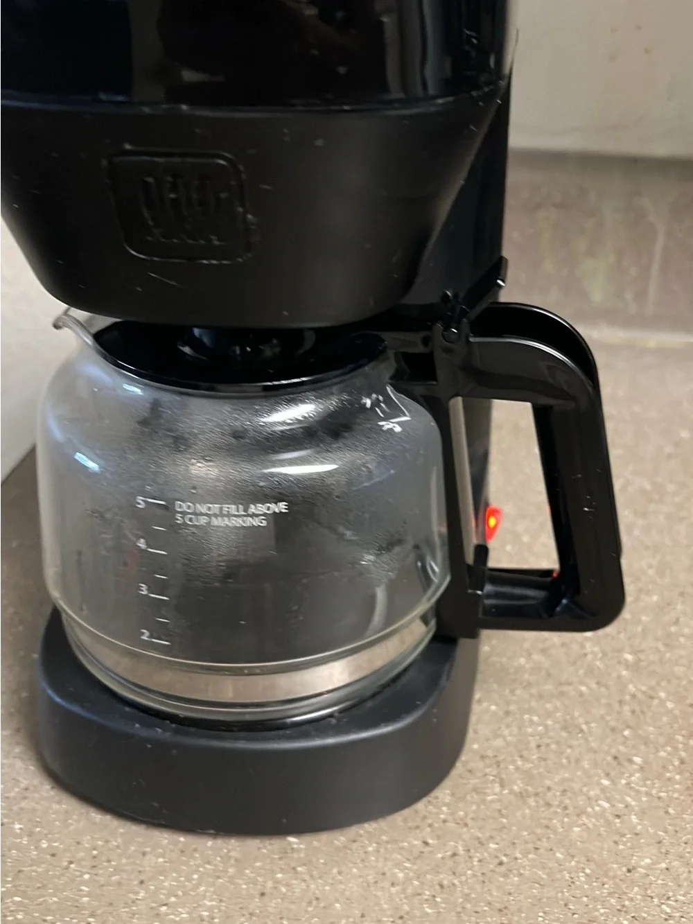Classic Black Drip Coffee Maker with Glass Carafe